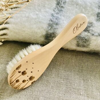 The Softest Natural Goat Bristles Baby Hair Brush, 2 of 6