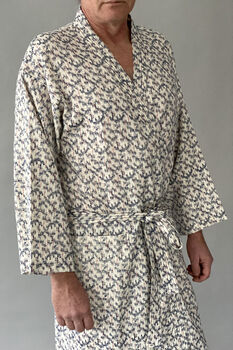 Men's Kimono In Ikat Print, 2 of 6