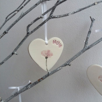 Personalised Heart Hanging Decoration Mothers Day Gift, 3 of 4