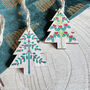 Handcrafted Colourful Wooden Christmas Ornaments Set, thumbnail 3 of 5