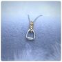 Personalised Sterling Silver And Gold Stirrup Necklace, thumbnail 11 of 12