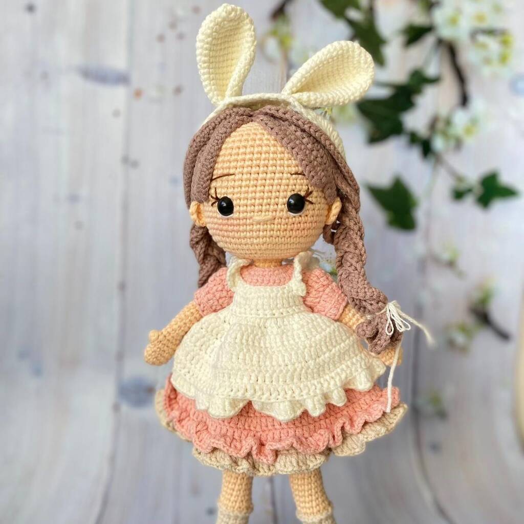 Organic Handmade Crochet Doll With Removable Clothes By HippityHop Toys