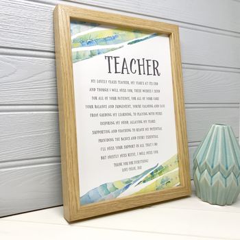 personalised poem for a teacher by shmuncki | notonthehighstreet.com