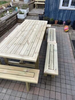 Garden Table And Benches Set, 10 of 11