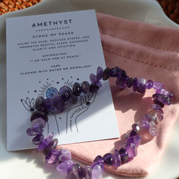 Amethyst Chip Bracelet – Calm, Protection And Balance, 3 of 6