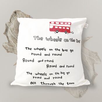 'The Wheels On The Bus' Nursery Cushion Cover, 2 of 3