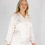 Personalised Embroidered Pink Silky Satin Nightshirt, thumbnail 4 of 5