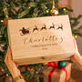 Personalised Santa Sleigh Keepsake Box For Christmas Eve Gift For Boy Or Girl Children Present, thumbnail 1 of 4