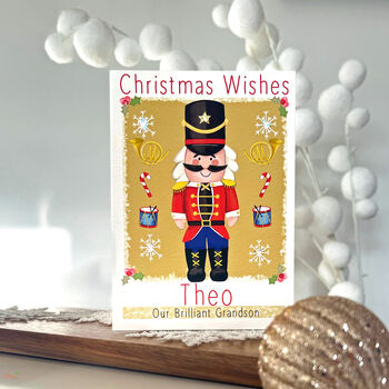 Personalised Nutcracker Christmas Card, 8 of 9