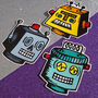 Retro 80s Robot Vinyl Sticker Decals, thumbnail 4 of 5