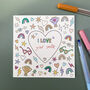 Kid's Valentine Colouring Card, thumbnail 7 of 8