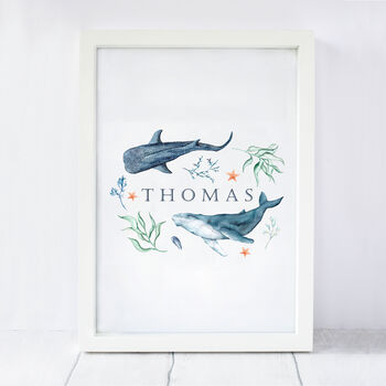 Personalised Sea Life Childrens Print, 4 of 6