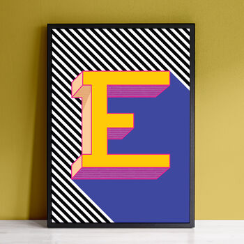 Colourful Bold Alphabet Letters Art Print Gallery Wall, 6 of 12