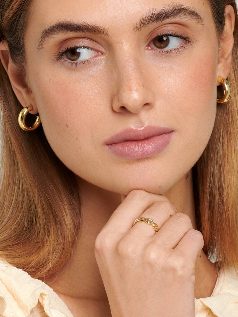 Adjustable Ring With Cuban Chain Links By MUCHV