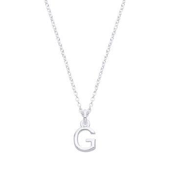 Personalised Initial Letter Sterling Silver Pendant Necklace, 7 of 12