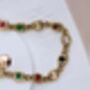 18 Kt Gold Multicolour Gemstone Tennis Bracelet, thumbnail 4 of 8