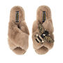 Classic Laines Slippers With Artisan Honeybee Brooch, thumbnail 4 of 7