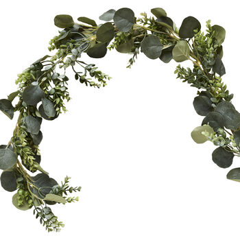 Botanical Foliage Artificial Garland With Lights, 3 of 4