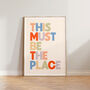 Typographic Colourful This Must Be The Place Print, thumbnail 1 of 5