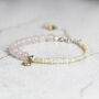 Opal And Rose Quartz Charm Bracelet, thumbnail 1 of 8
