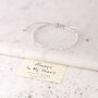 Sterling Silver 'Always In My Heart' Morse Code Bracelet, thumbnail 1 of 7