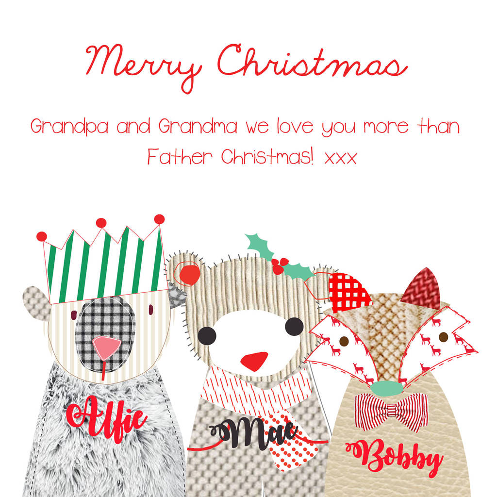 Merry Christmas Family Greeting Card By buttongirl designs | notonthehighstreet.com