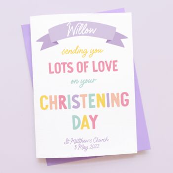 Personalised Christening Day Card, 4 of 9