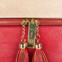 Personalised Colour Block Bag In Red And Gold, thumbnail 3 of 7
