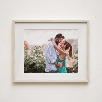 Newlyweds Gift Engagement Couple Gift Portrait, 7 of 11