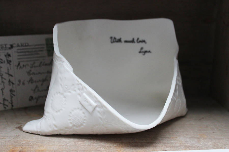 Personalised Porcelain Envelope By Amanda Mercer