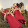 Personalised Reindeer Antler Napkin Rings, thumbnail 1 of 10