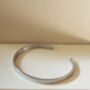 Silver 5mm Cuff Bracelet Adjustable Steel Minimal Gift, thumbnail 8 of 8
