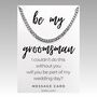 Chunky Silver Groomsman Gift Necklace Be My Groomsman, thumbnail 4 of 6