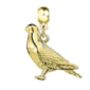 Racing Pigeon Sterling Silver Gold Plated Charm, thumbnail 2 of 4