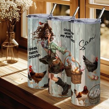 Personalised Chicken Lover Insulated Cup Mug, 5 of 6