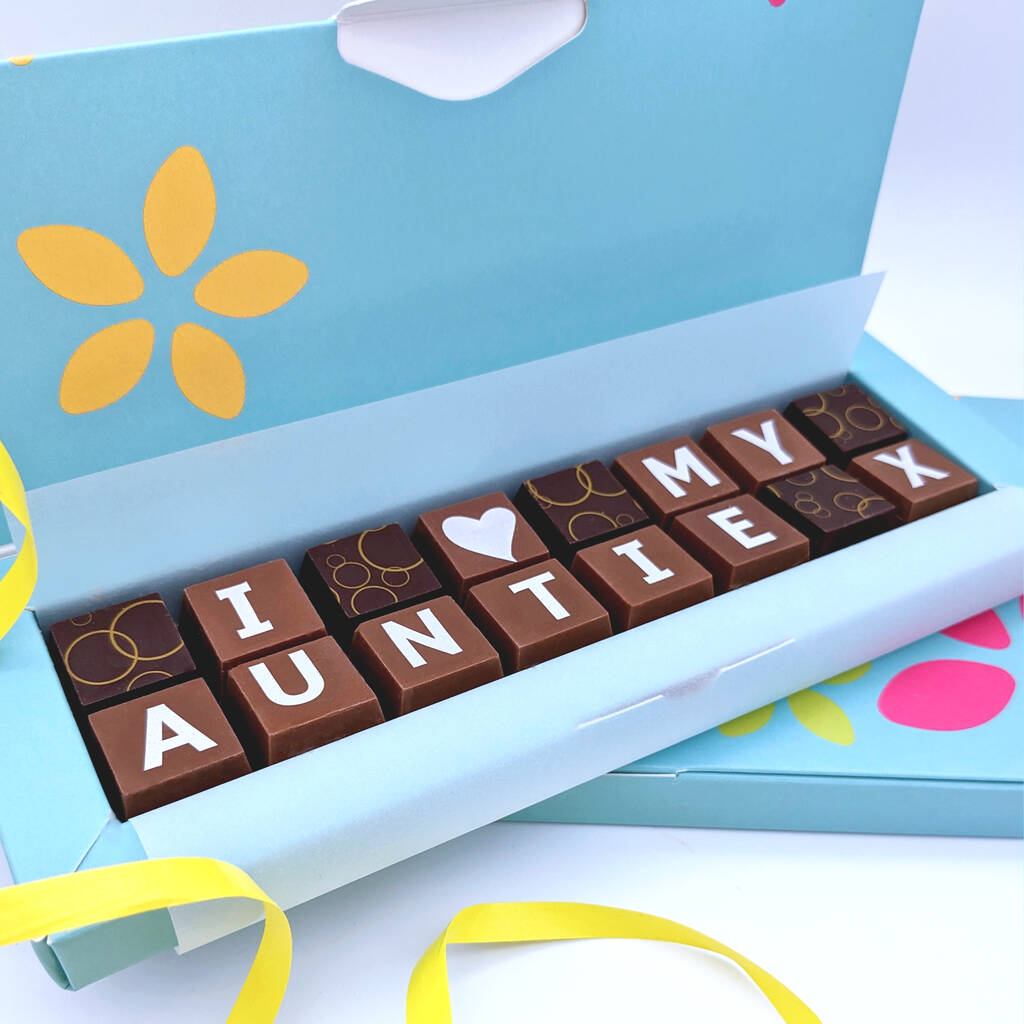 Personalised I Love My Auntie Chocolate Gift, 1 of 9