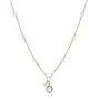 Nova Fine Chain Necklace With Pearls And Blue Topaz Drop, thumbnail 2 of 4