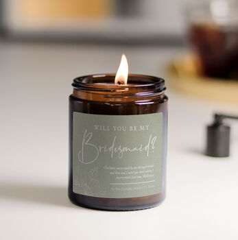 Will You Be My Bridesmaid? Personalised Candle Gift, 7 of 10