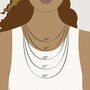 Personalised Oval T Bar Toggle Pearl Necklace, thumbnail 3 of 4