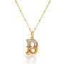 Gold Plated D Initial Necklace With Mother Of Pearl, thumbnail 2 of 6