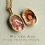 French Oval Vermeil Personalized Locket Necklace, thumbnail 3 of 8