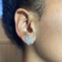 Snowflake Earrings In Solid Sterling Silver, thumbnail 2 of 2