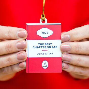 'Best Chapter' Personalised Book Bauble, 2 of 3