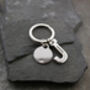 Personalised Silver Alphabet Initial Letter Tag Keyring, thumbnail 1 of 4