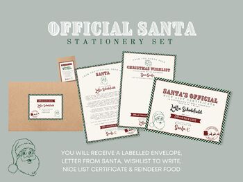 Personalised Santa Christmas Letter And Nice List Set, 4 of 8