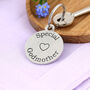 Special Godmother Gift Personalised Round Keyring, thumbnail 4 of 5