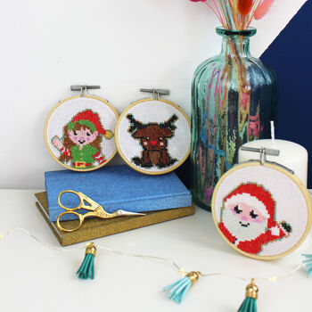 Cute Reindeer Cross Stitch Kit, 9 of 10