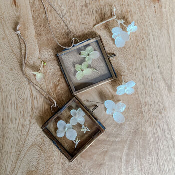 Tiny Hanging Brass Photo Frame Place Card, 2 of 2