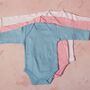 Personalised Embroidered Birth Flower Baby Grow, thumbnail 5 of 6