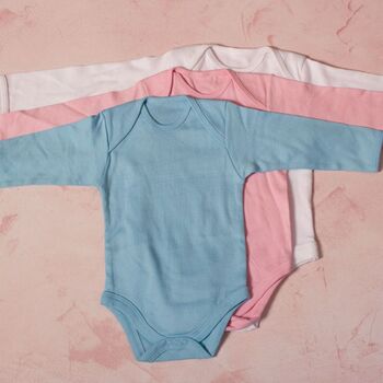 Personalised Embroidered Birth Flower Baby Grow, 5 of 6